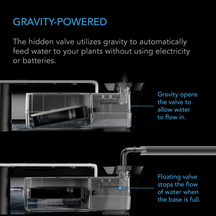 AC Infinity Auto-Fill Valve - zasada działania pływaka grawitacyjnego