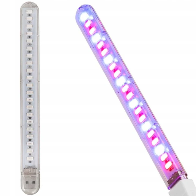 Lampka USB 14 diod czerwone i niebieskie