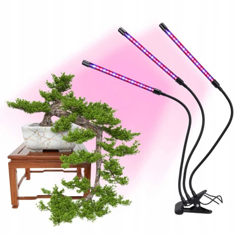 Lampa 3 głowice z klipsem