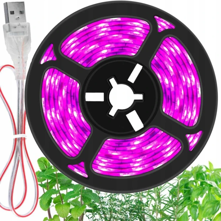 Taśma LED do roślin Heckermann USB pełne spektrum