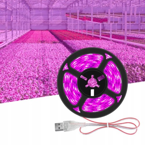 Taśma LED grow na szpuli z kablem USB
