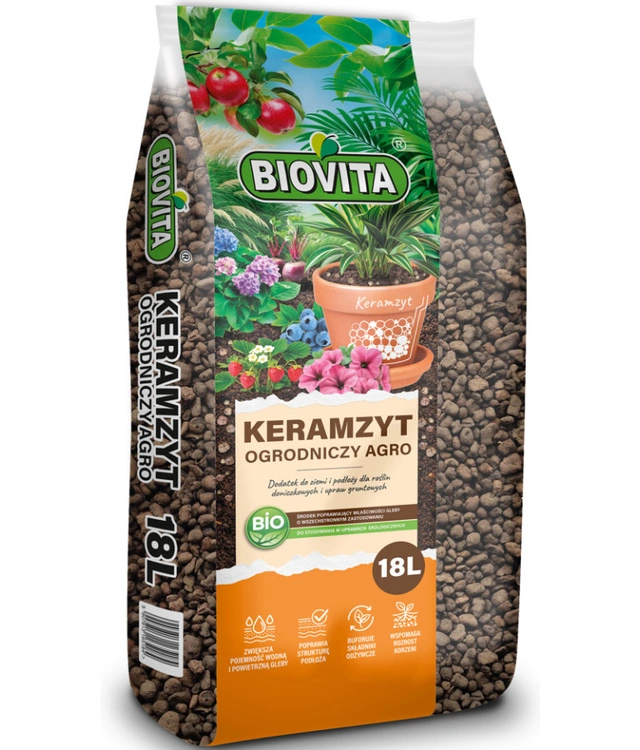 Keramzyt ogrodniczy Biovita Agro 8-25mm 18L