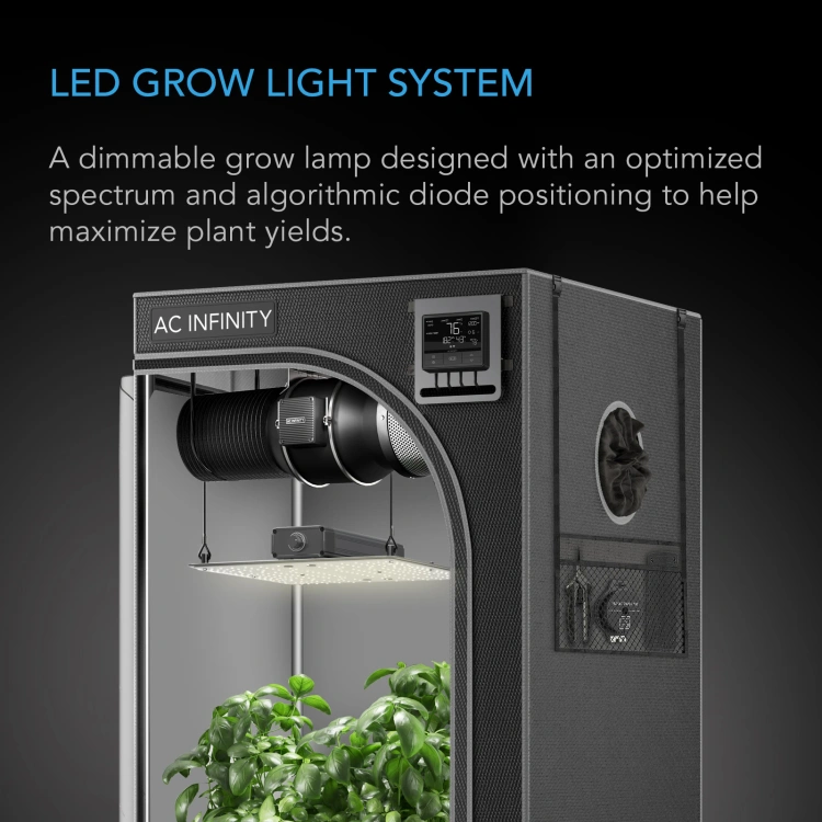 AC Infinity IONBOARD S33 260W – lampa w namiocie uprawowym 90 x 90 cm