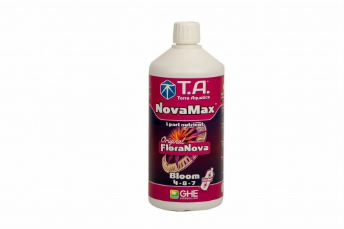 Terra Aquatica NovaMax Bloom Flora Nova NPK 4-8-7 - butelka z logo GHE