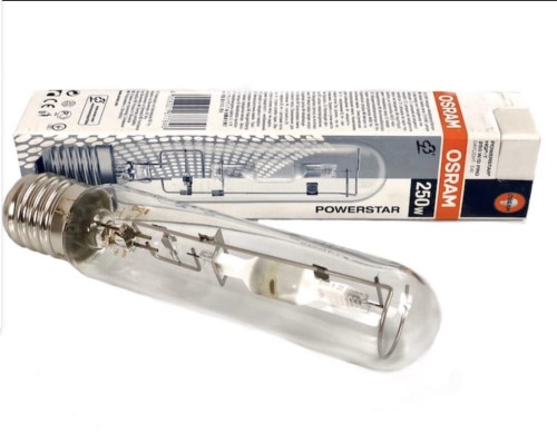 Osram Powerstar HQI-T 250W D PRO opakowanie i żarówka MH E40 do uprawy roślin