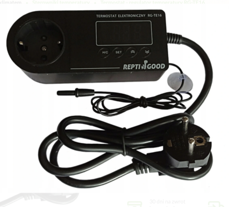 TERMOSTAT -REGULATOR TEMPERATURY RG-TE16 reptigood terrarium inkubator propagator  rt2