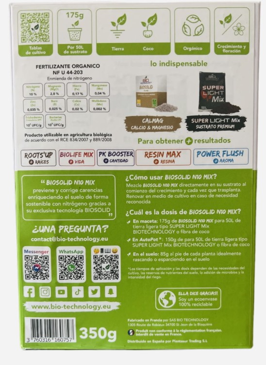 Biosolid Azot N10 Mix nawóz w proszku