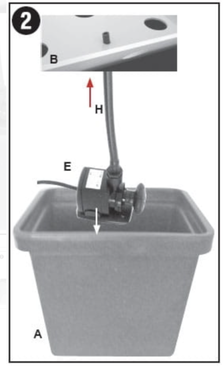 SYSTEM HYDROPONICZNY GHE AEROFARM 2, 45L, 46x46xh43cm