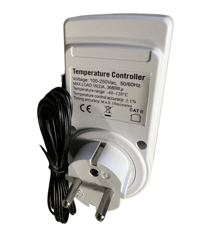 termostat regulator temperatury wtyczką i sonda na kablu