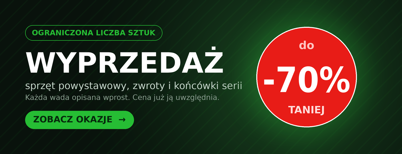 Wyprzedaż sprzętu powystawowego i używanego – do -70% taniej
